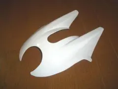 C3] 猫耳ヘルメットディフューザー 白 両面テープ付 ネコミミ 走り屋 〇