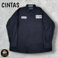 CINTAS シンタス人気企業刺繍ロゴワークシャツXL-RGメキシコ製