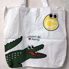 LACOSTE✖️yazbukey☆コラボ♡トートバッグ☆テニスボール♡ワニ☆白