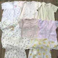 女の子　夏服ロンパース　50㎝〜60㎝ 8着セットまとめ売り　半袖　新生児