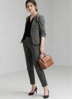 グリーンレーベルリラクシング　ツイルジャージ　クロップドパンツ