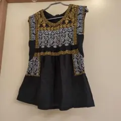 ☆Another Edition 刺繍ノースリーブブラウス ブラックのサムネイル