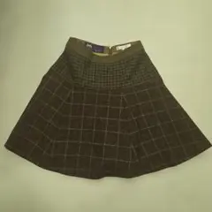 組曲 MOON Shetland ウール ミニスカート チェック柄のサムネイル