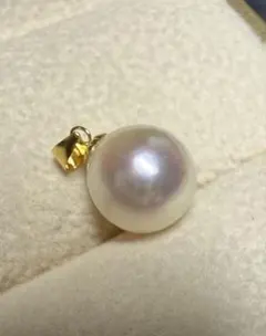 A3028 18k アコヤ　真珠　ネックレス　トップ　天然真珠パール　本真珠