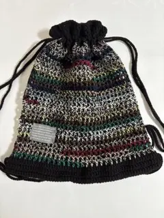 編み物 ナップサック リュック ハンドメイド