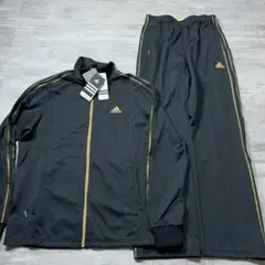 未使用品 adidas ジャージ 上下 セットアップ 黒金 アディダス メンズ