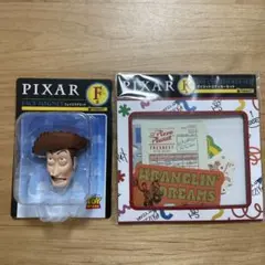 ピクサー ハッピーくじ F賞 フェイスマグネット K賞ダイカットステッカーセット