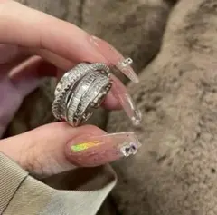 【高級感✨】レディース　リング　指輪　シルバー　プレゼント　極太