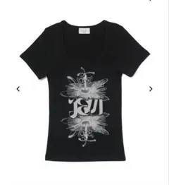 Juemi グラフィックプリント ブラックTシャツのサムネイル