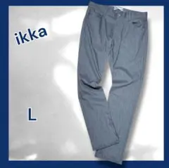 イッカ ワンダーシェイプ ストレッチパンツ メンズ L グレー スリム オフィスのサムネイル