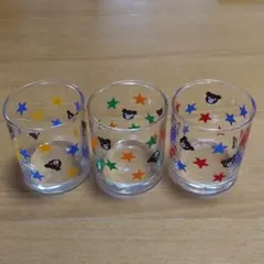 ダブルビー　ミキハウス、くまちゃんミニグラス3個セット