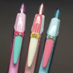 バイカラー プチリボン デコボールペン