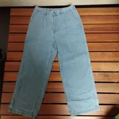 GUデニムバギースラックス