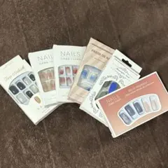 ネイルチップ6個セット ハート柄 グラデーション あり