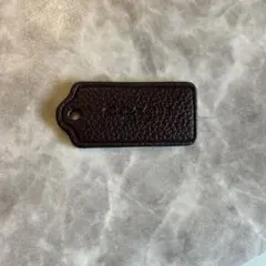 Coach レザー タグ　キーホルダー ダークブラウン　コーチ