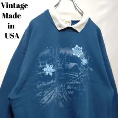 し*》様 US古着 ビンテージ USA製 スウェット トレーナー ビッグプリント