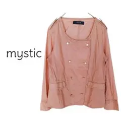 B159【mystic】ノーカラージャケット カジュアル おしゃれ 綿100%のサムネイル