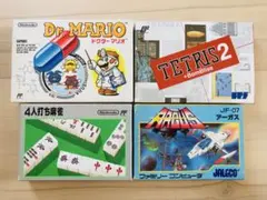 ファミコン FC ドクターマリオ テトリス アーガス 麻雀 任天堂 4本セット