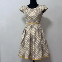 バーバリー ブルーレーベル ワンピース ノバチェック 36 S リボン