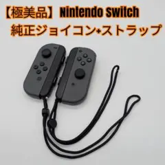【極美品】Nintendo Switch 純正ジョイコン+ストラップ