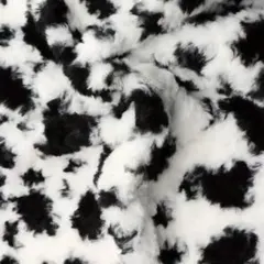 No.7651　牛柄　ファー　８０×４５　モノトーン　白黒　動物　アニマル　ボア