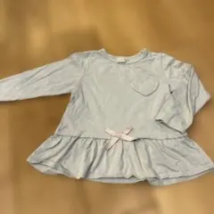 Petit main ライトグリーン 長袖カットソー 110cm