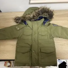 kladskap オリーブグリーン ダウンコート ファー付き