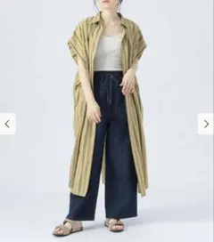 beams 新品未使用　オーバーショルダーワンピース　ロングワンピース