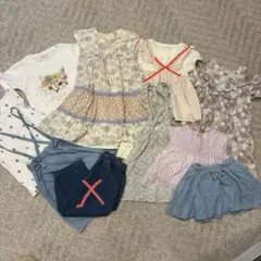 110サイズ　女の子　夏服　まとめ売り　8着セット　プティマイン　アプレ