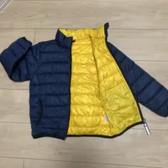 キッズ ネイビー/イエロー ダウンコート