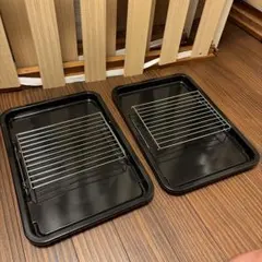 日立 ヘルシーシェフMRO-W1Z 天板（黒皿）&焼き網 サイズ410×300