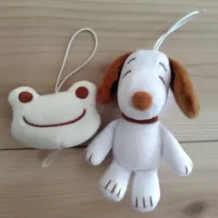 スヌーピー 、カエルのピクルス　ぬいぐるみ マスコット 2体セット