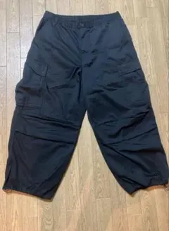 GUスーパーワイドカーゴパンツ　黒