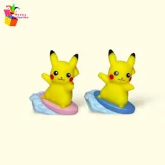 ポケモンキッズ　なみのりピカチュウ ピンク、青サーフボードver 指人形