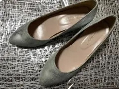 パンプス 24 cm シルバー ヒール3cm