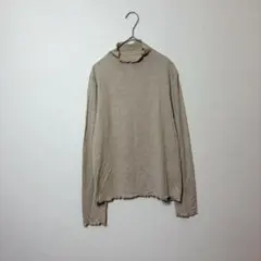 TRUBE メロウフリル タートルネック リブトップス F モカベージュ 긴팔