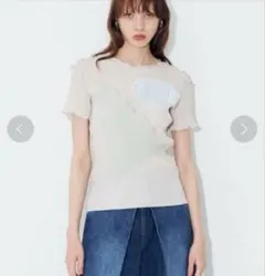 【kotohayokozawa】シースルーショートスリーブトップスクルーネックのサムネイル