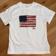 poloラルフローレンR.L. アメリカ国旗刺繍 Tシャツ
