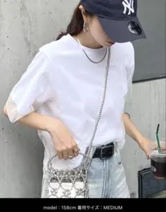 【新品未使用】レイヤードシアーチュールTシャツのサムネイル