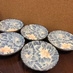 【美濃焼】紫陽花小皿5枚組【藤峰窯】のサムネイル