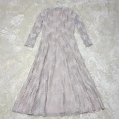 kaene　カエン　オールレースメロウワンピース グレイッシュベージュ　38