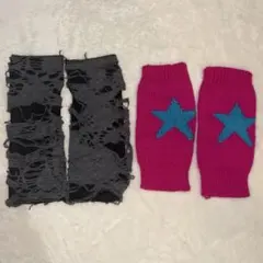 アームウォーマー アームカバー2組セット 中古 古着