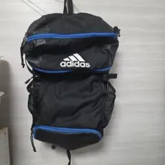 adidas バックパック 黒/青 中型