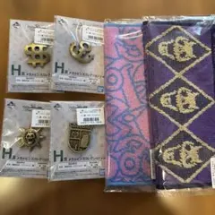 一番くじ ジョジョ H賞 メタルピンズコレクション 4種 タオル2種
