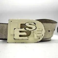 ディーゼル DIESEL ベルト レザー ホワイト ロゴ バックル 100cmのサムネイル