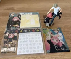 スパイファミリー　メモ帳、カード、フィギュア