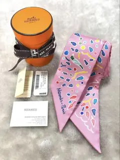 新品　エルメス　ツイリー Twilly ピンク 春の島のサムネイル