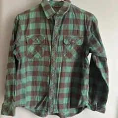 150サイズ コットン100% 長袖チェックシャツ