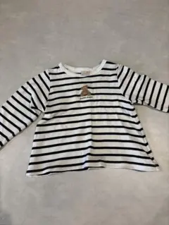 ストライプ柄長袖カットソー
