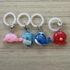 海のいきもの めじるしチャーム 4個